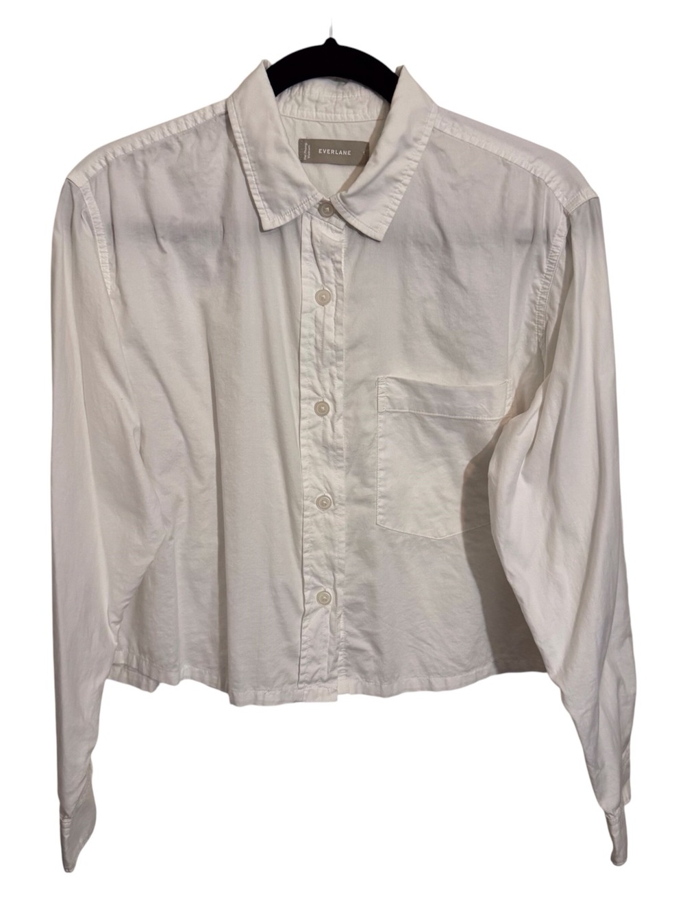 Everlane Womens Button Up Long Sleeve Top Size Small White Casual Cotton
